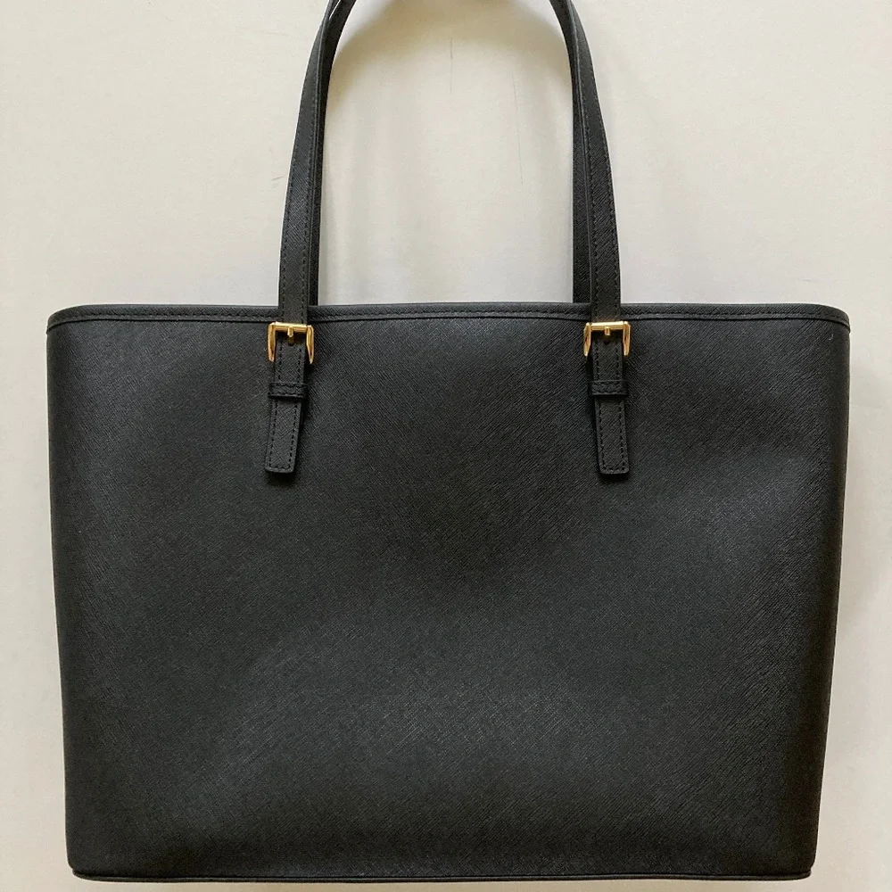 Michael Kors Black Saffiano Leather Large Jet Set Travel TZ Tote/$278 RETAIL/NEW